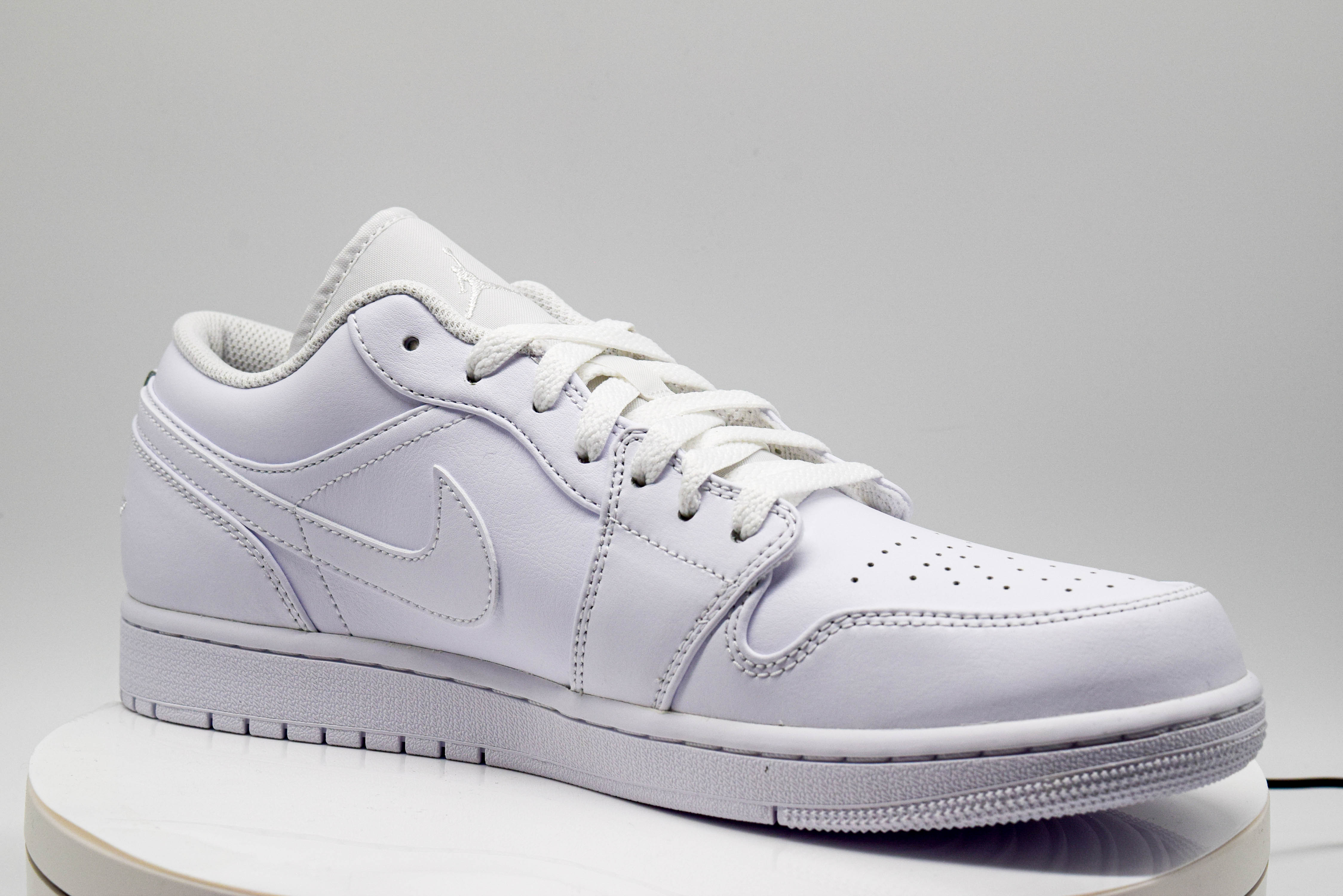 Air Jordan 1 Low Triple White Thumbled Leather 553558 130 New Age Kicks